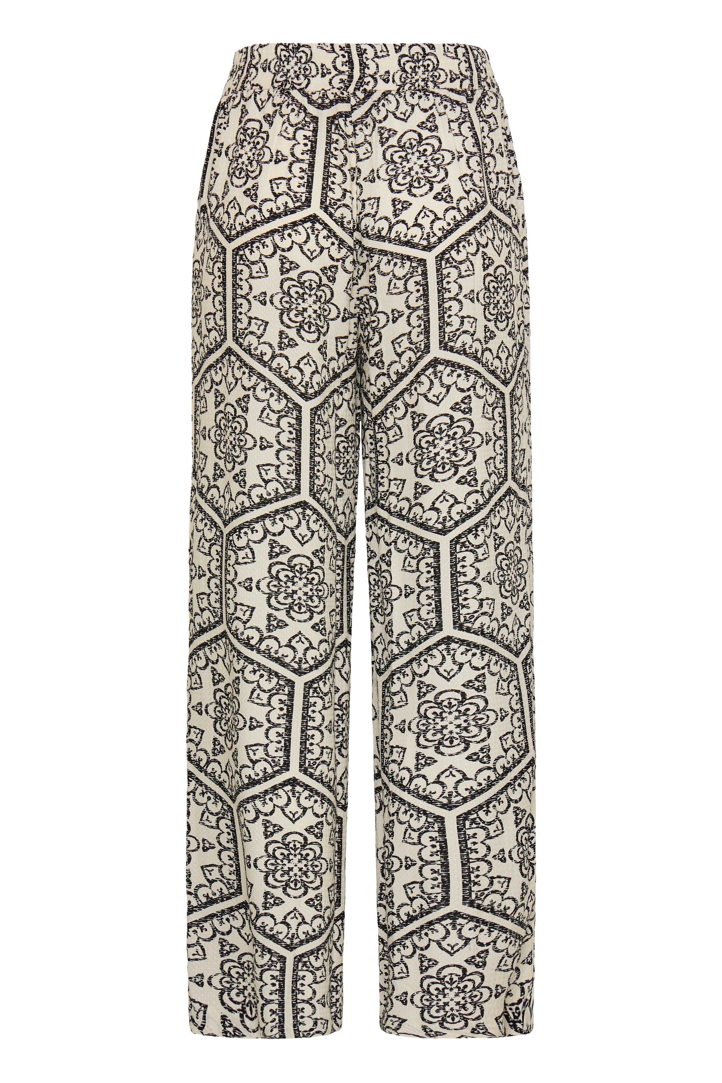Fransa Oline Boho Print Wide Leg Trousers
