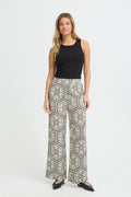 Fransa Oline Boho Print Wide Leg Trousers