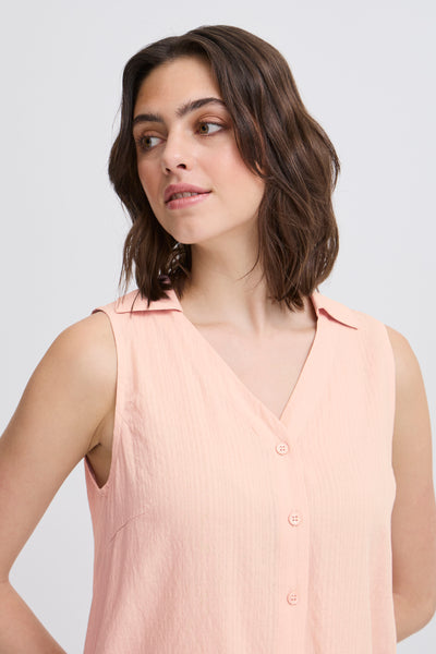 Fransa Vina Sleeveless Shirt - Pink