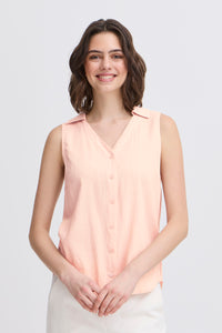 Fransa Vina Sleeveless Shirt - Pink