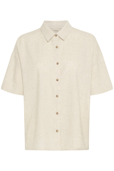 Fransa Juna Short Sleeve Linen Blend Shirt