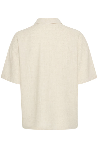 Fransa Juna Short Sleeve Linen Blend Shirt