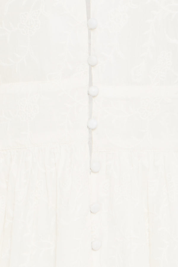 Fransa Jiana Broderie Anglaise Button Front Dress