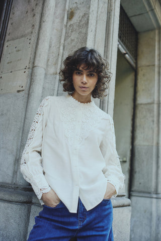 Fransa Blondie Lace Blouse