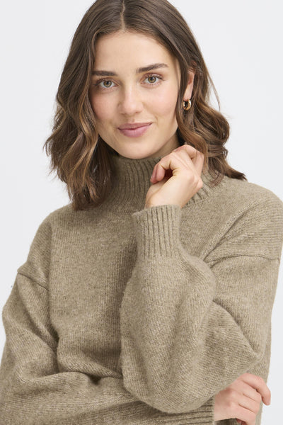Fransa Gigi Rollneck Jumper - Beige