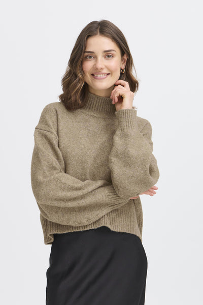 Fransa Gigi Rollneck Jumper - Beige