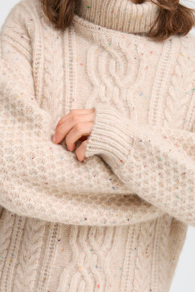 Fransa Ellea Cable Rollneck Jumper