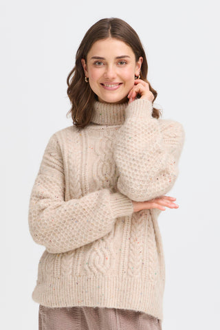 Fransa Ellea Cable Rollneck Jumper