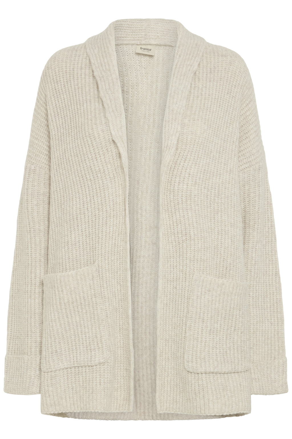 Fransa Beverly Ribbed Shawl Cardigan