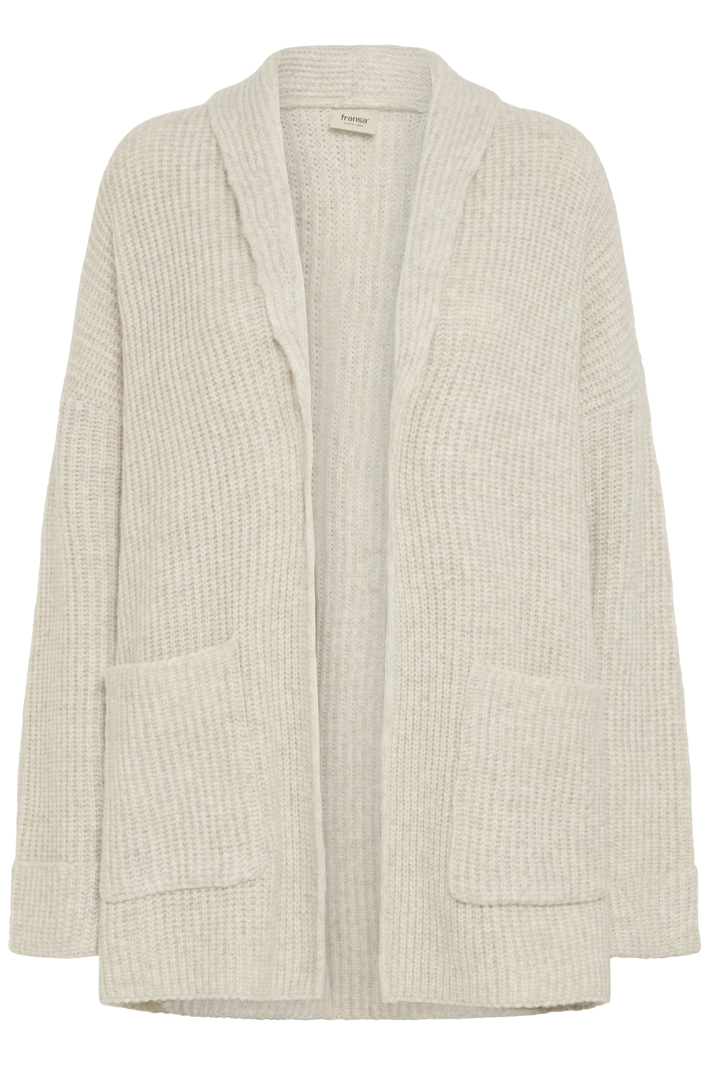 Fransa Beverly Ribbed Shawl Cardigan