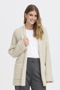 Fransa Beverly Ribbed Shawl Cardigan