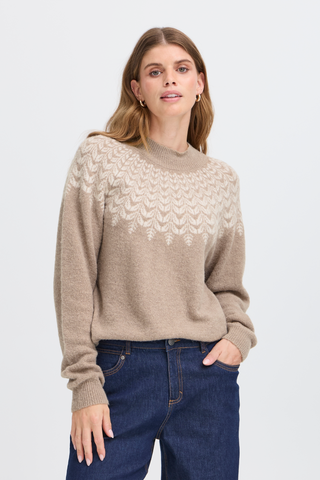 Fransa Isabella Fairisle Pattern Jumper