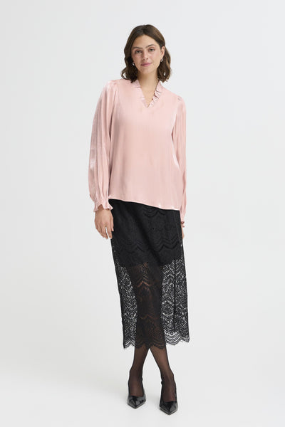 Fransa Yolanda V-Neck Shimmer Blouse