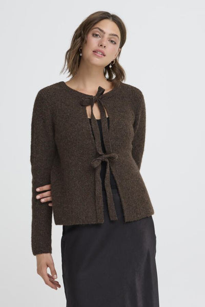 Fransa Rosanna Bow Tie Front Cardigan