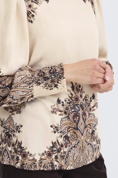 Fransa Adara Paisley Trim Blouse