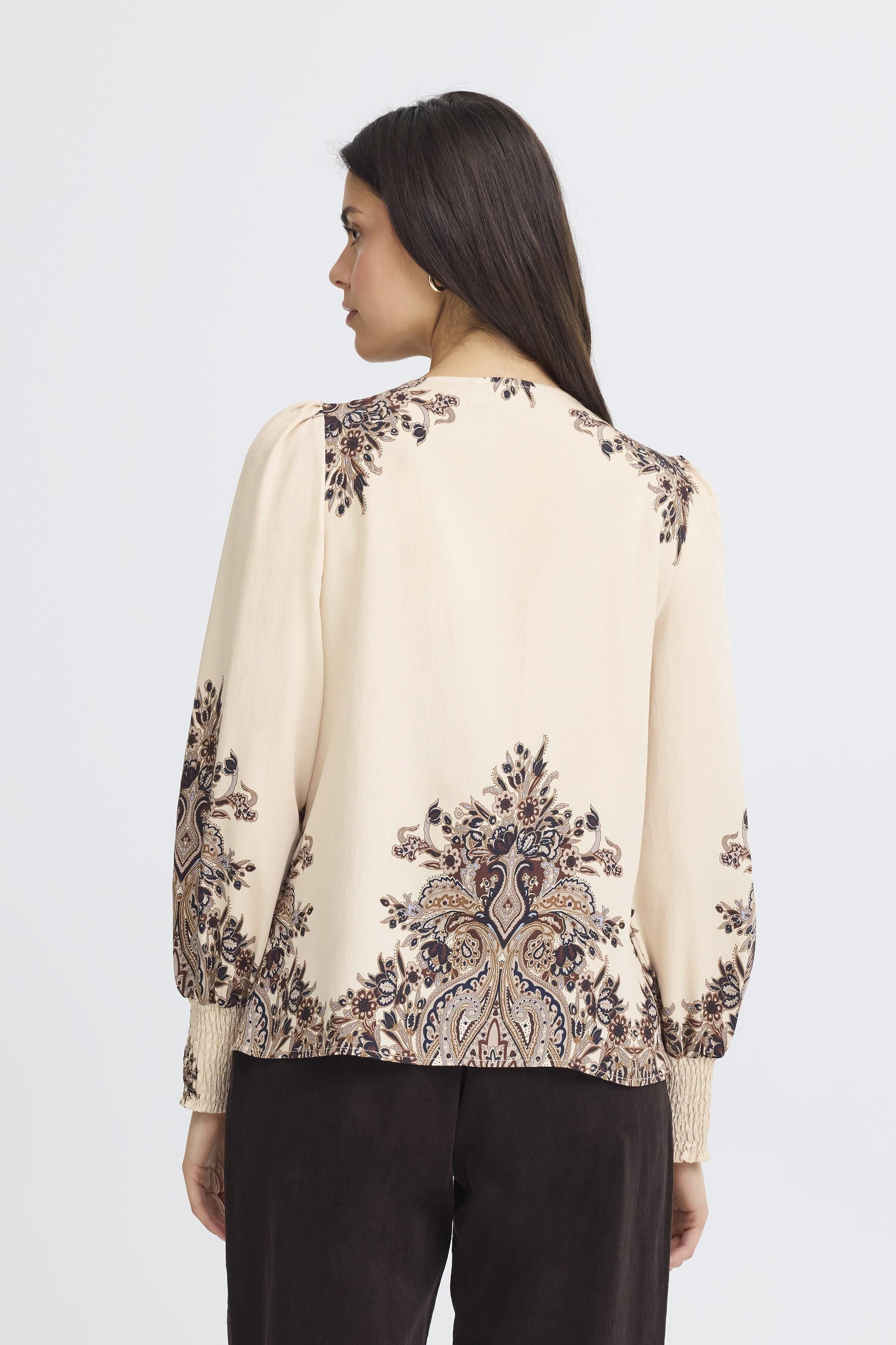 Fransa Adara Paisley Trim Blouse