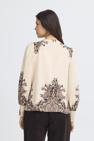 Fransa Adara Paisley Trim Blouse