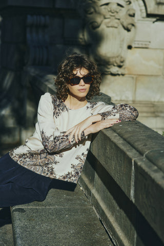 Fransa Adara Paisley Trim Blouse