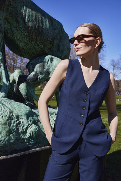 Fransa Abigail Button Up Tailored Waistcoat