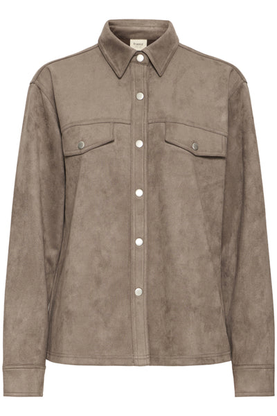 Fransa Suella Faux Suede Shirt