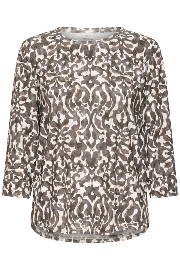 Fransa Seen Floral Pattern Top