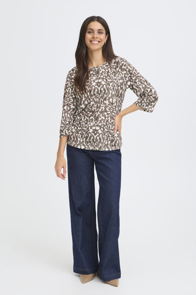 Fransa Seen Floral Pattern Top