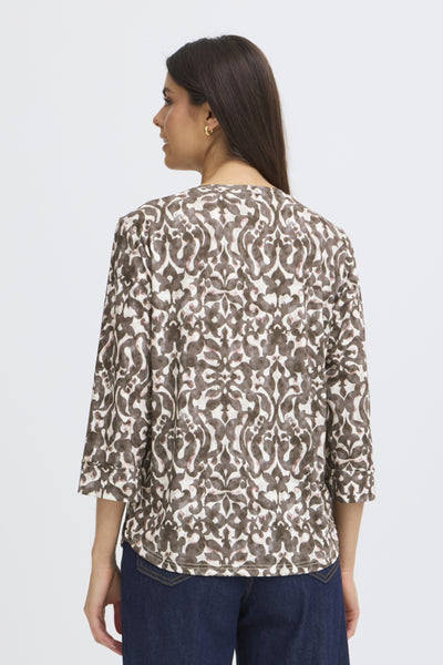Fransa Seen Floral Pattern Top