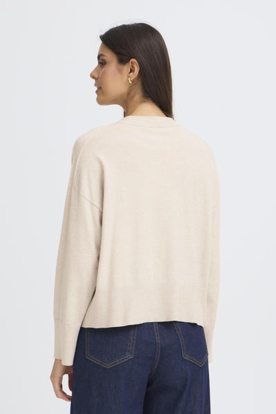 Fransa Melani Heart Motif Jumper - Pale Pink