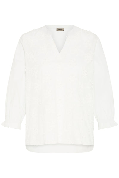 Fransa Obbie Broderie Anglaise Applique Floral Blouse