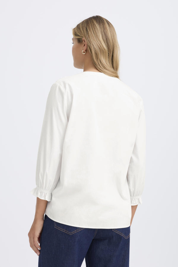 Fransa Obbie Broderie Anglaise Applique Floral Blouse