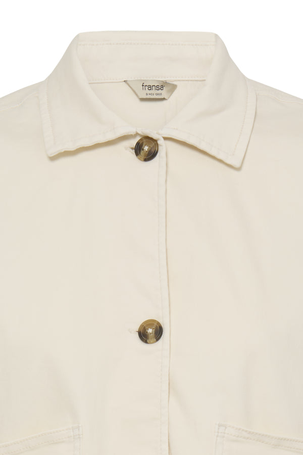 Fransa Twill Button Front Pocket Jacket