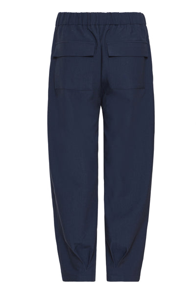 Fransa Abigail Cuff Tailored Trousers - Navy