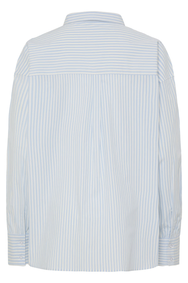 Fransa Za Classic Oversized Stripe Shirt