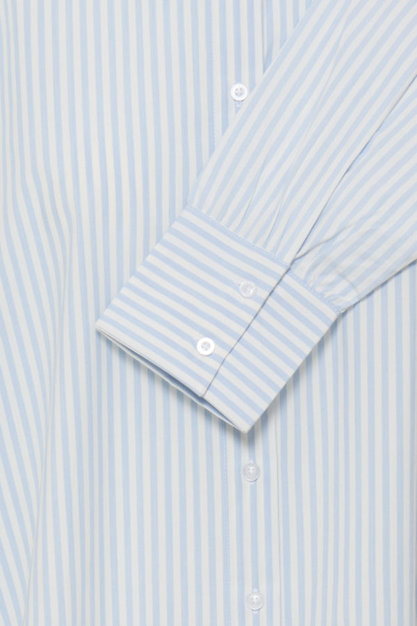 Fransa Za Classic Oversized Stripe Shirt