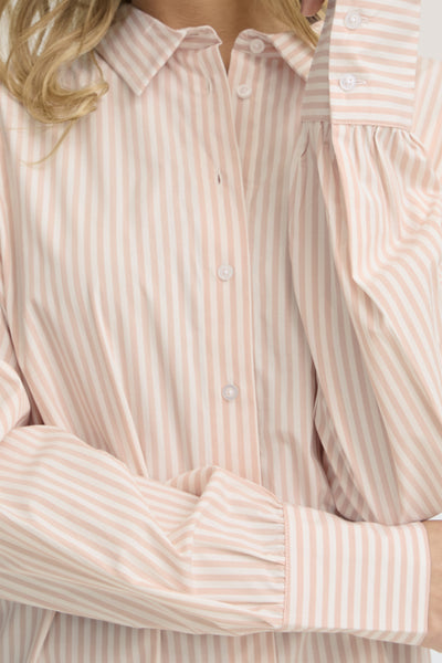 Fransa Za Soft Pink Stripe Shirt