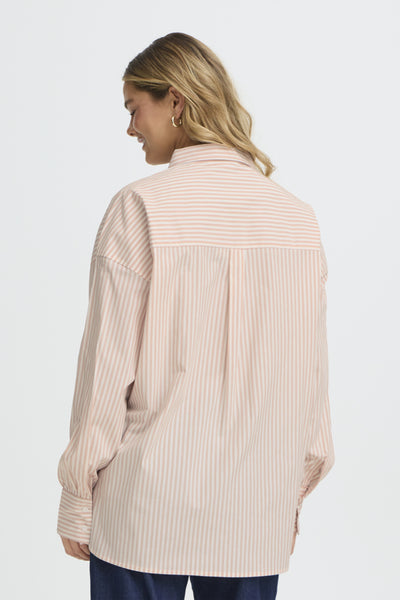 Fransa Za Soft Pink Stripe Shirt