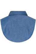 Fransa Claire Denim Pearl Collar – Denim Blue