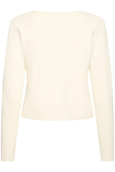 Fransa Novella Gold Button Asymmetric Cardigan
