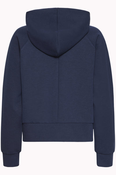 Fransa Priya Hooded Zip Soft Jacket - Navy