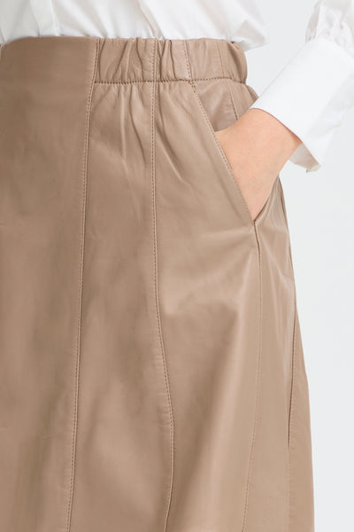 Fransa Lex Leather Midi Skirt