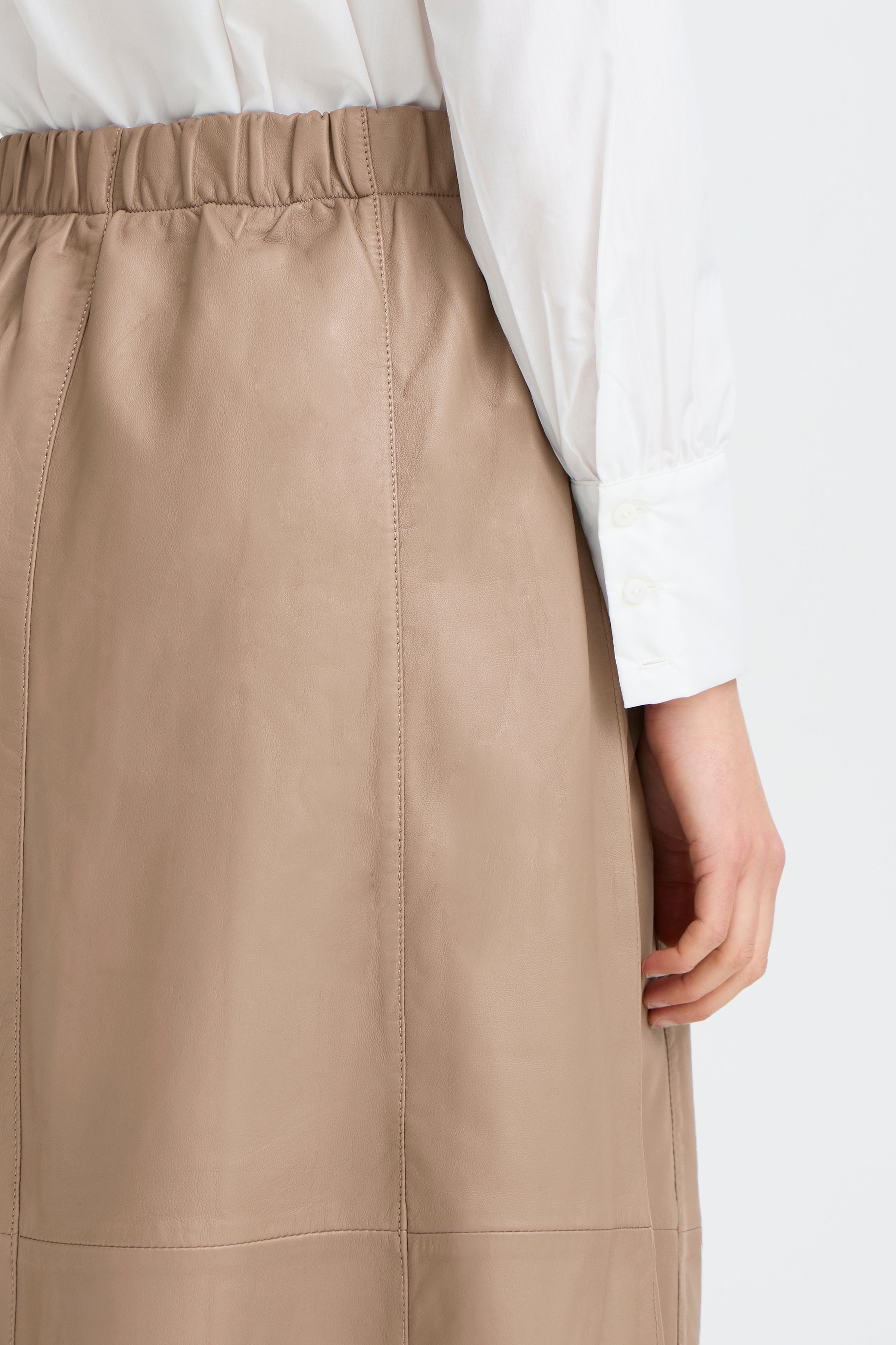 Fransa Lex Leather Midi Skirt