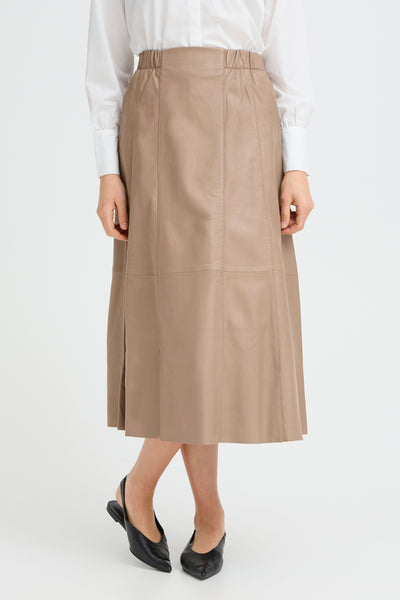 Fransa Lex Leather Midi Skirt