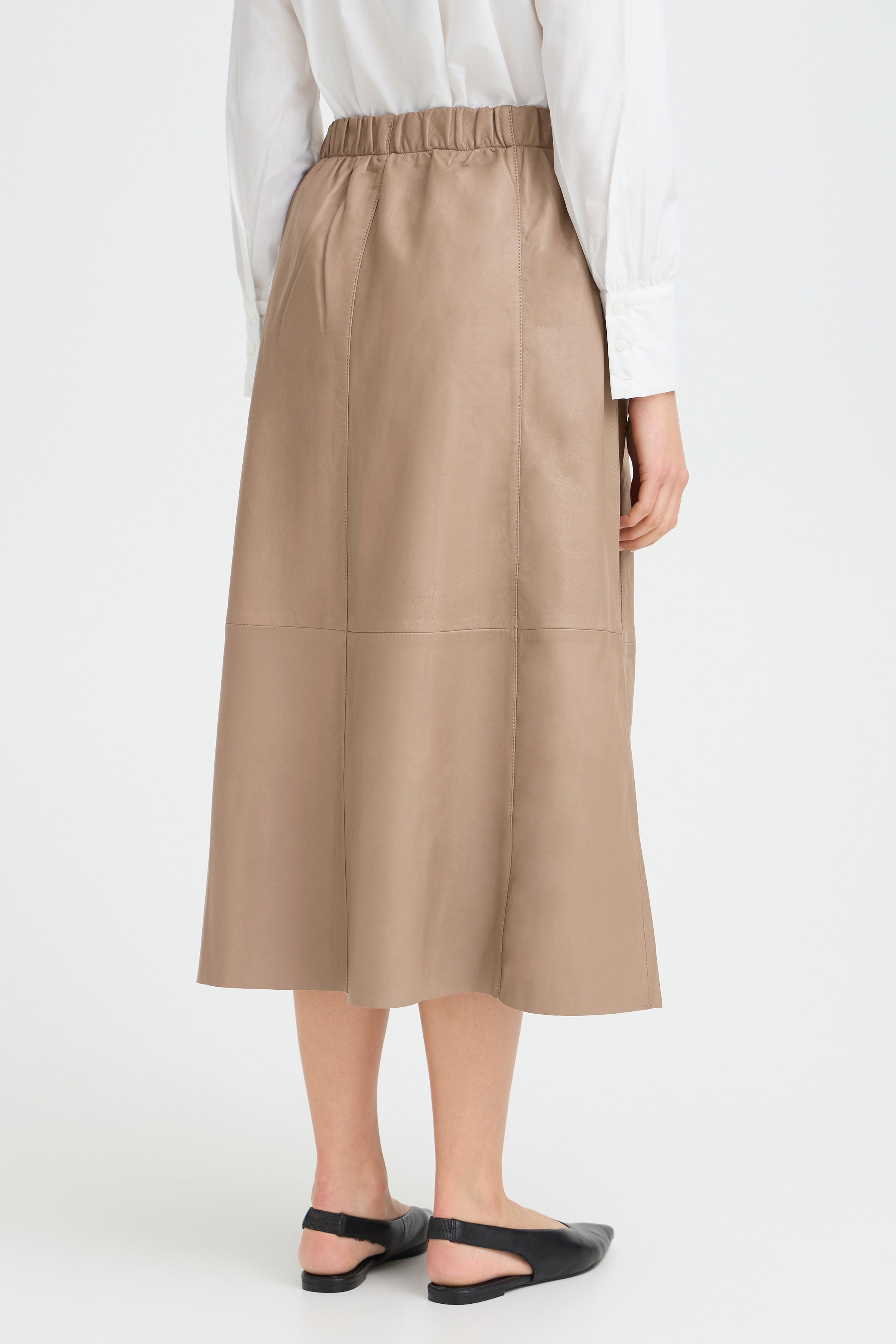 Fransa Lex Leather Midi Skirt