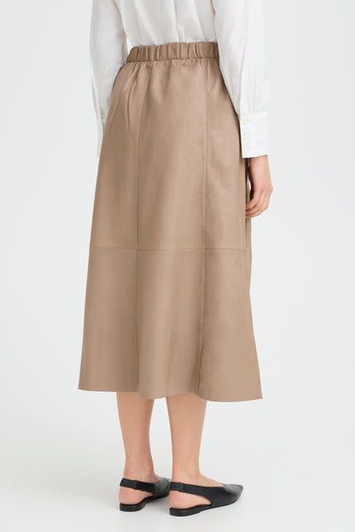 Fransa Lex Leather Midi Skirt