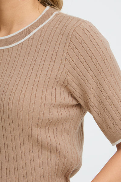 Fransa Lauren Contrast Edge Pullover