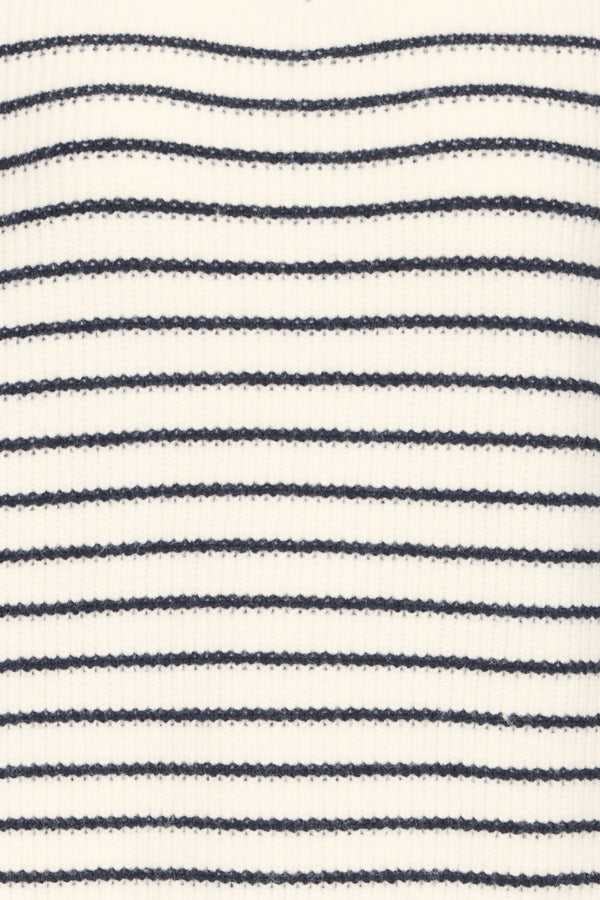 Fransa Vinna 1/4 Zip Stripe Sleeveless Knit