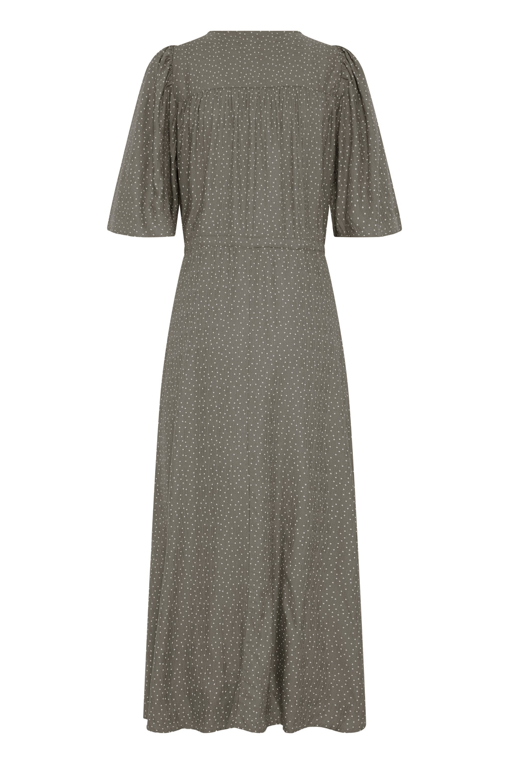 Fransa Laya Spot Print Button Front Midi Dress