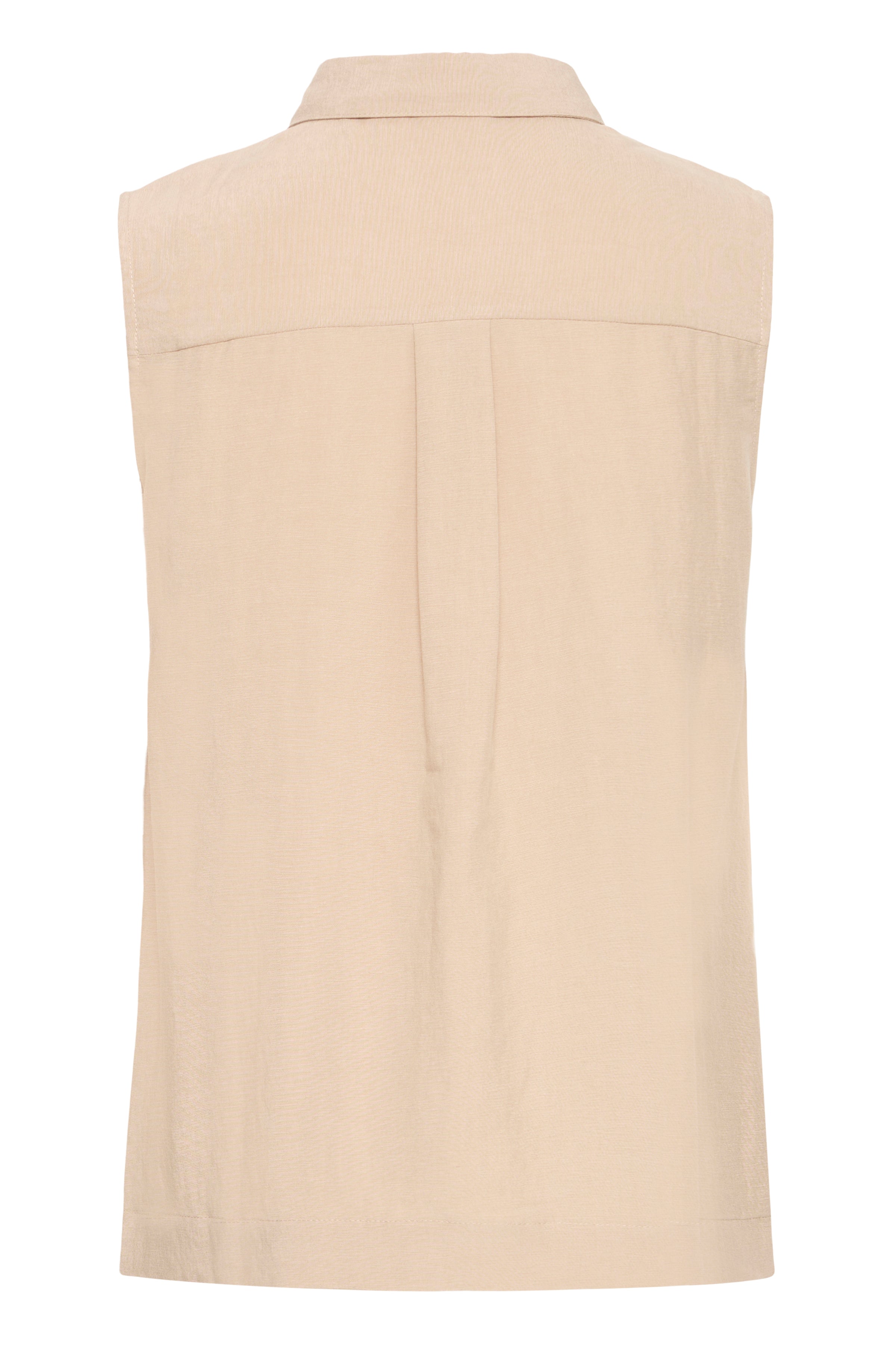 Fransa Adah Pintuck Pleated Sleeveless Blouse