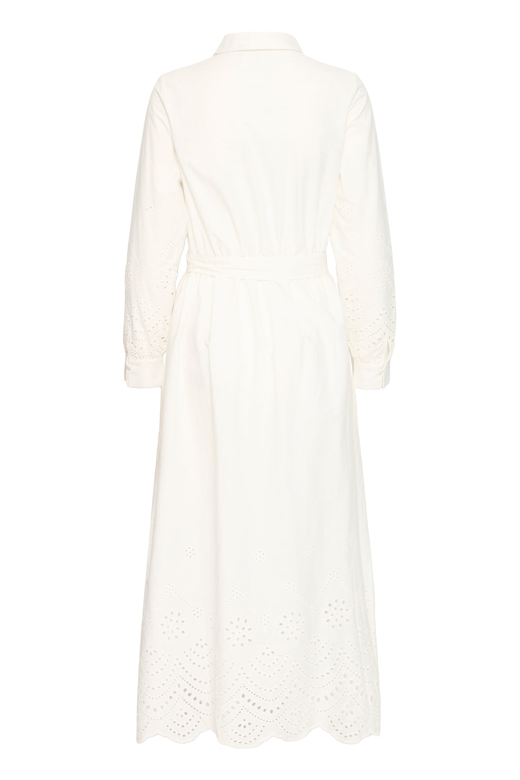 Fransa Glinda Broderie Anglaise Midi Shirt Dress