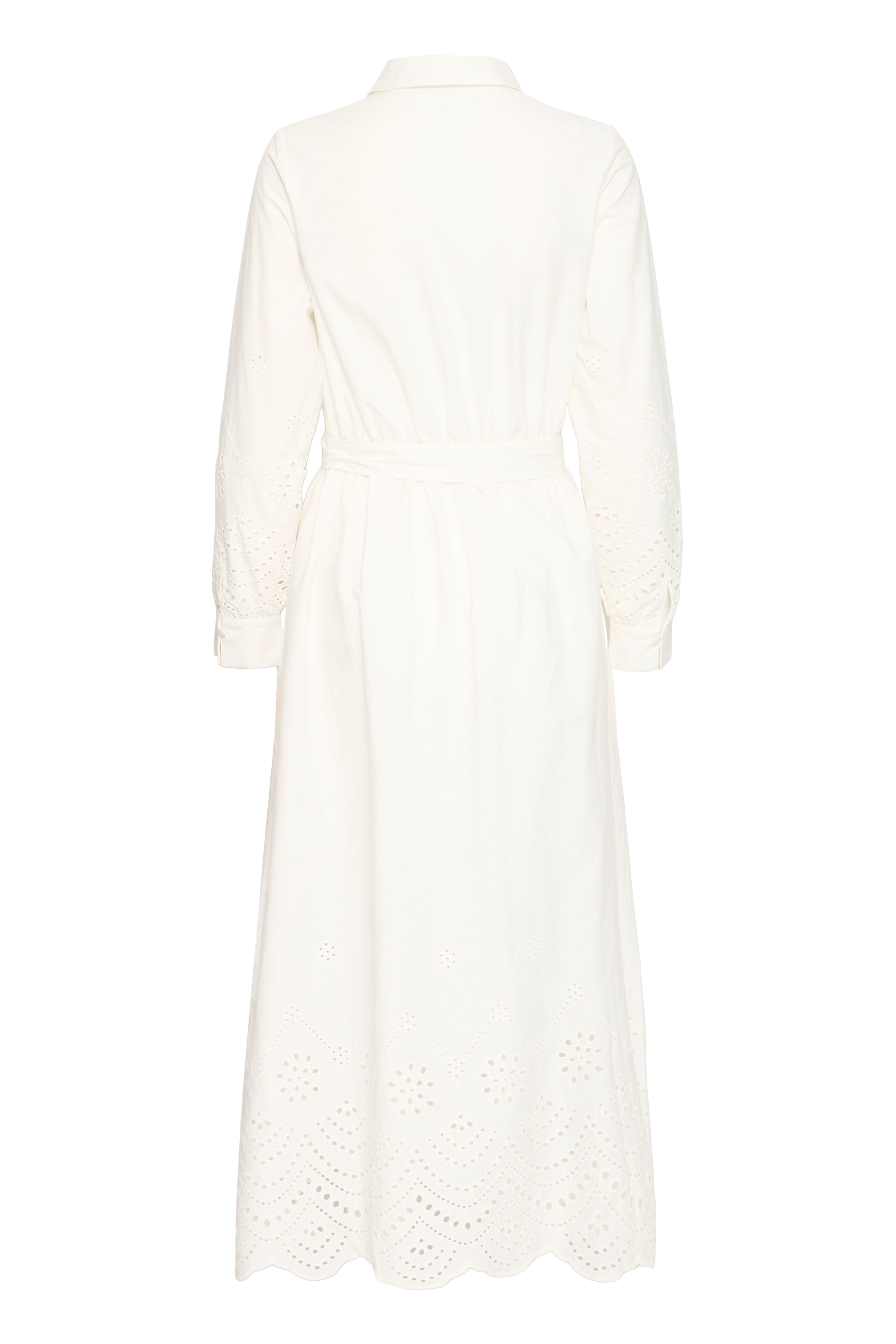 Fransa Glinda Broderie Anglaise Midi Shirt Dress